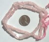 16 inch strand of 7x4mm Brick Rose Quartz
